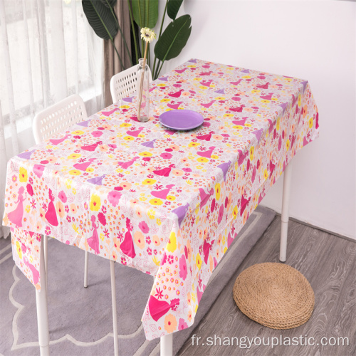 Modèles de fleurs Nappe en plastique personnalisé imprimé